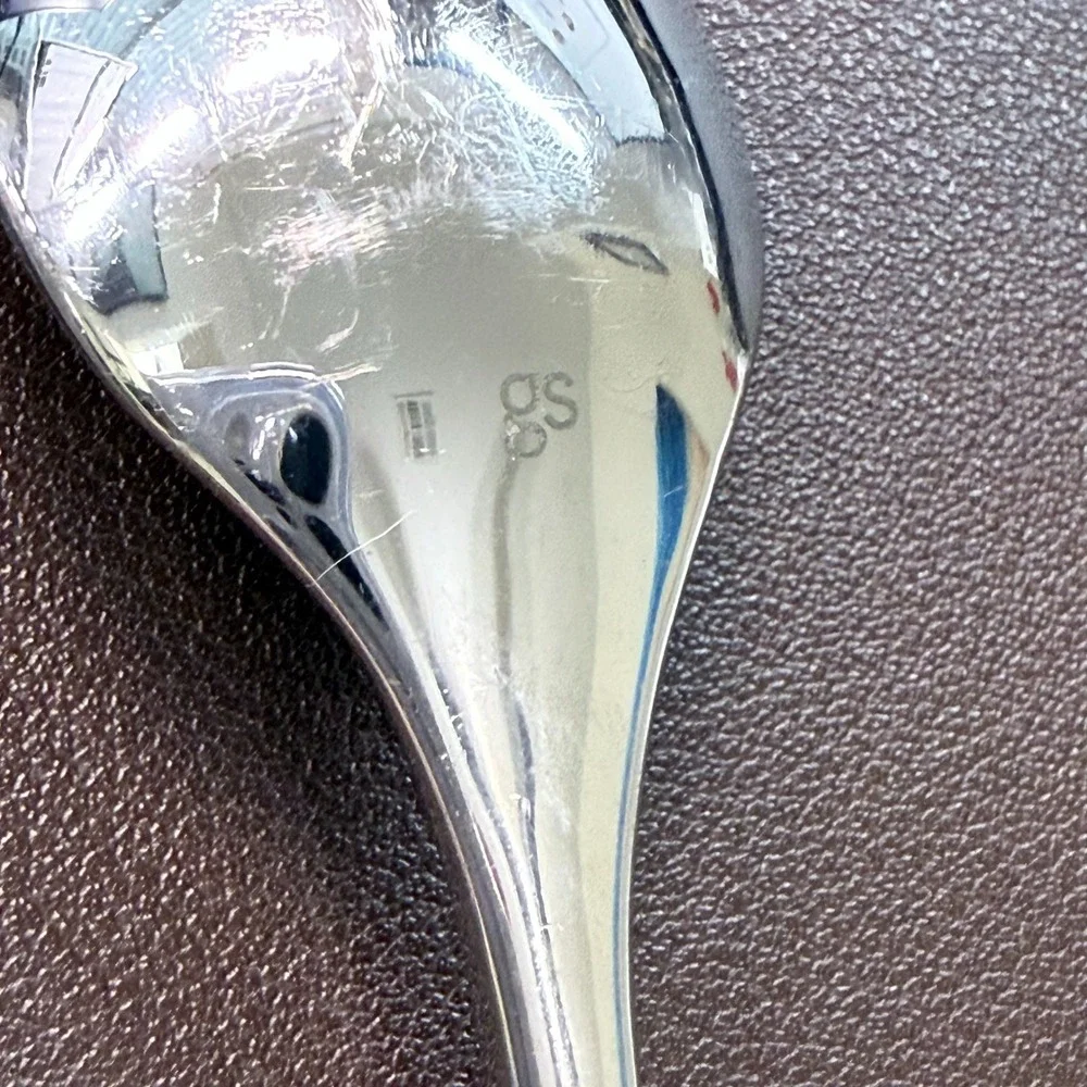 Gourmet Settings Stainless Steel Spoons Set of 4‎ Teardrop Handle 2 Sizes Silver